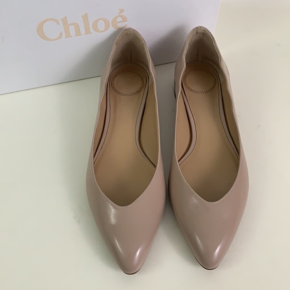 Chloe Laurena Scalloped Pointed Toe Ballet Flats - Picture 2 of 11